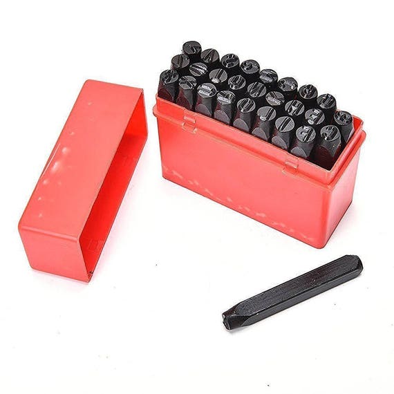 27pc Alphabet Letter Stamps Punch Set Alpha Carbon Steel