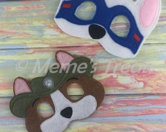 Puppy Adventure Deluxe Felt Mask -- Kids Mask – Inspired by Paw Patrol-- Costume – Dress-Up -- Pretend Play -- Party Favor – MMTM0022