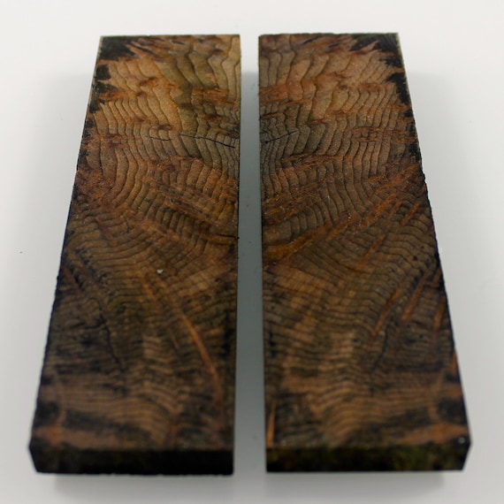 Stabilized Redwood burl wood Knife Scales exotic wood