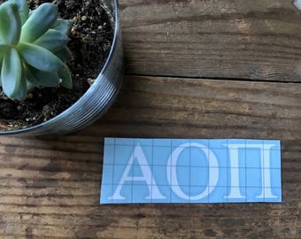 Alpha Omicron Pi Vinyl Sticker