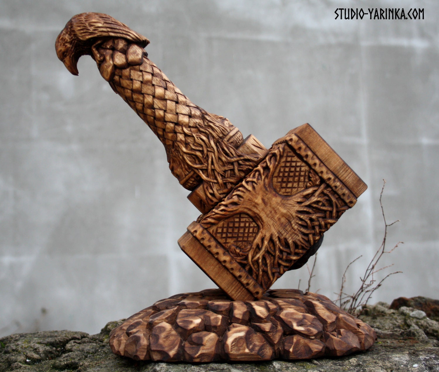 Wooden Mjolnir Wooden Thors Hammer Mjolnir Thors hammer for