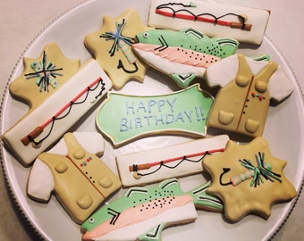 Fly Fishing Cookies (One Dozen)