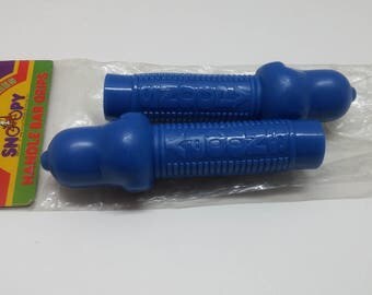 Vintage Peanuts Snoopy Blue Handlebar Grips Fits 7/8" for Bicycle Handlebars