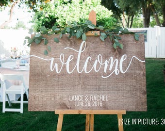 Welcome Wedding sign Welcome sign wedding sign, wooden sign Welcome wedding, Wooden Welcome Sign, wood wedding sign welcome sign, W