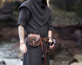 Wool Viking Skjoldehamn Archer Oversized Hood, Garb, Historical, Norse, SCA, LARP, HEMA, Reenactment, Medieval, Renaissance, Elf