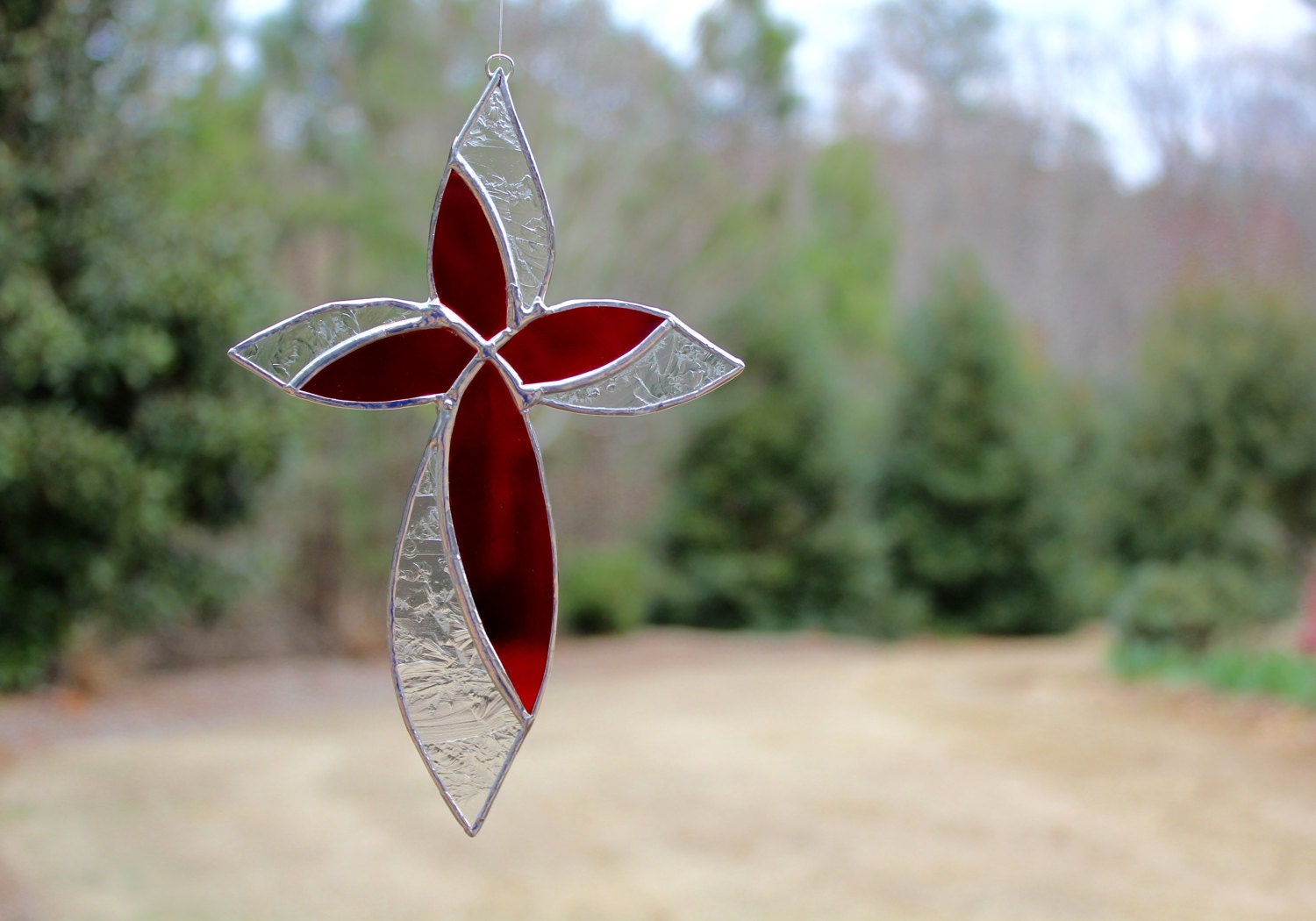 Stained Glass Cross Suncatcher Cross Stained Glass