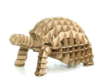 Turtle 3D Cardboard Puzzle,3D Puzzle Game,Cardboard Puzzle,Cardboard Toy,Cardboard Game,Eco Accessory,Eco Present