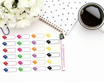 Planner Stickers |Bible Label Stickers|Stitched Boxes with Bible| Bible Appointment Reminder Stickers|For use in various planners|RB018
