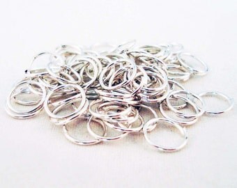 AJ13 - Junction rings open metal color silver shiny 3mm 4mm 7mm or 10mm / 3-4-7-10mm Silver Metal Open Jump Rings