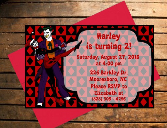 Joker Birthday Invitations 3