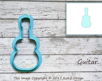 Guitar cookie cutter / Cookie cutters / Guitar fondant cutter