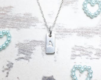 Initial Necklace, Initial Pendant, Name Necklace, 21st Birthday Gift, Monogram Necklace, Silver Initial Necklace, 18th Birthday Gift