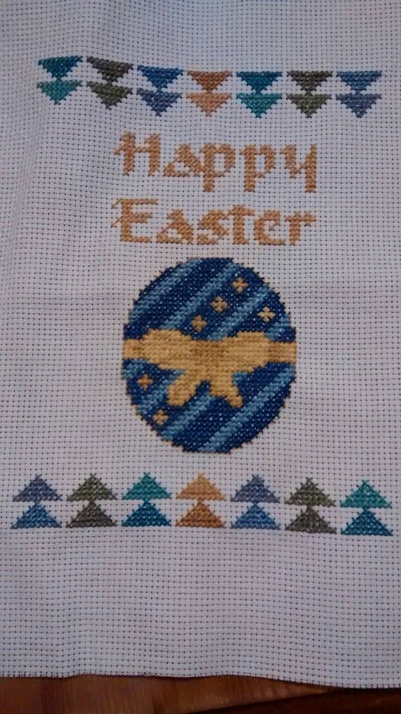 Happy Easter Cross Stitch Chart Easter Happy Easter Small
