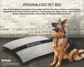 Custom Pet Bed Large Breed Personalized Bed, Large Breed Dog Bed, Big Dog Bed, Custom Dog Bed, Personalized Dog Bed, Pet Cushion, Pet Pillow