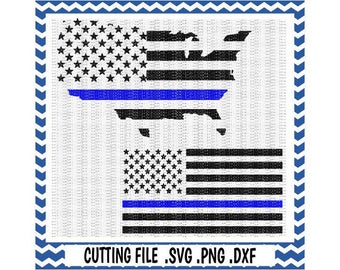 Blue Line Svg ,Blue Lives Matter, American Flag, America, Back the Blue, Police Support,Svg-Dxf-Cutting File For Cricut and Silhouette Cameo