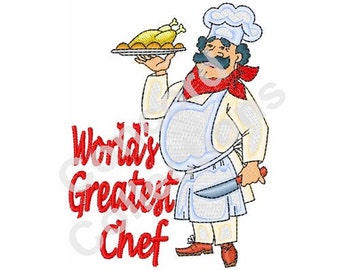 Kitchen Chef Machine Embroidery Design