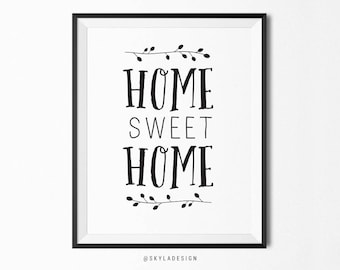 Home Sweet Home Wall Art home sweet home print printable art inspirational quote Home Sweet Home Wall Art home sweet home print printable art inspirational quote