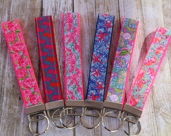 Personalized Key Fobs - Custom Key Chain Wristlets - Personalized Key Chains - Nautical Key Fob - Nautical Sorority Gift - Sorority Gifts