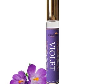 Organic Violet PERFUME Oil, Violet Perfume Roll On, Vegan Perfume, Natural Perfume Oil, Gift Idea