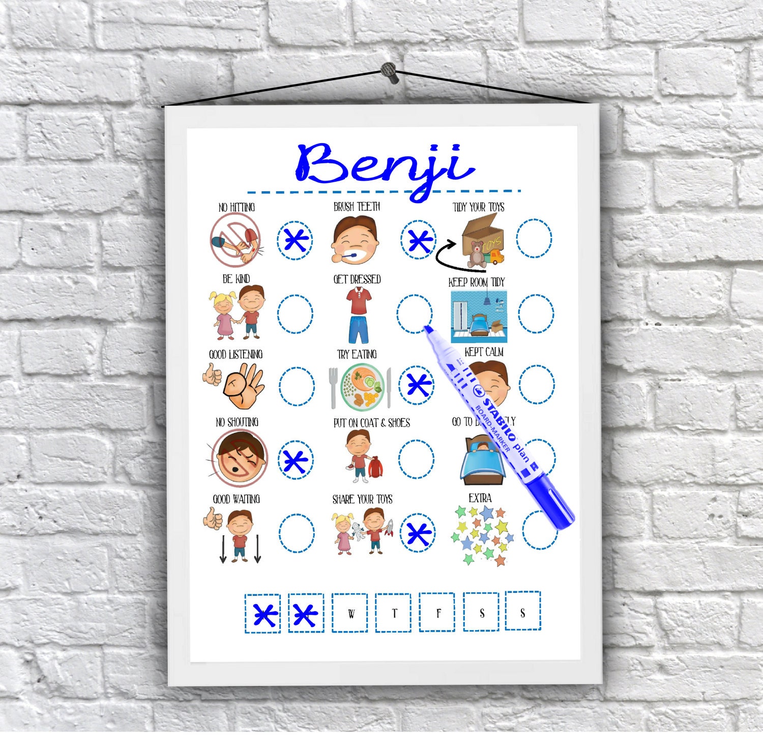 Boys Reward Chart Download printable Children behaviour