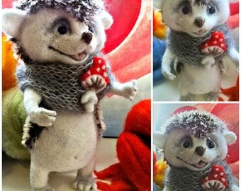 Hedgehog | Needle Felted animal toys to order | Stock. price reduced