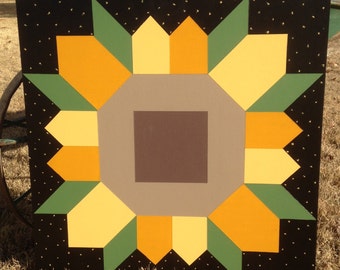Sunflower Patch Barn Quilt by FrontPorchTreasures on Etsy