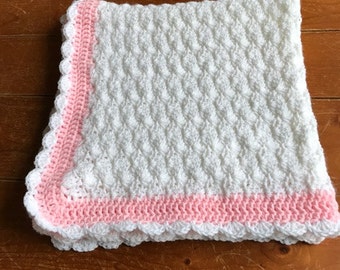 Shell Stitch Heirloom Baby Blanket