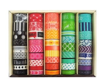 Sale! Recollections Washi Tapes Box - 45 rolls - Bold Colors/Daily DIY Washi Decorations