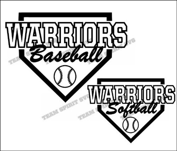 Download Warriors Baseball Softball Base Download Files SVG DXF