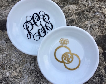 Monogram Ring Dishes | Personalized Ring Dish | Custom Jewelry Dish