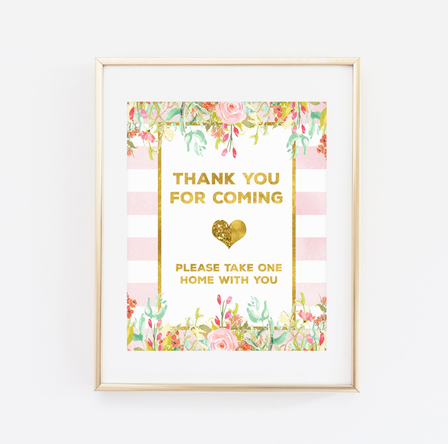 Printable Baby Shower Sign Thank you for Coming please take