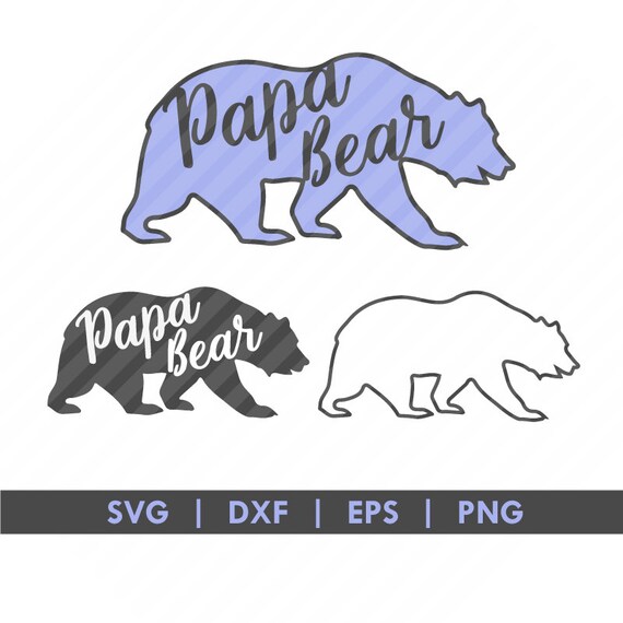 Download Papa Bear Silhouette SVG DXF Cut File