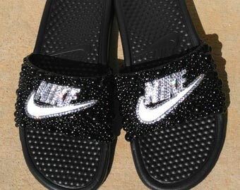 nike fur sandals