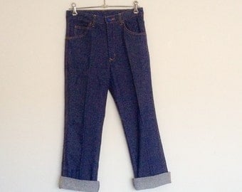 1970 Blue Denim Jeans Vintage