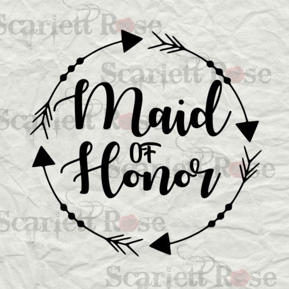 Download Maid Of Honor SVG cutting file clipart in svg jpeg eps and