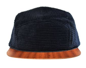 5 Panel hat black Snapback Cap with wooden brim Limited Edition | Sun hat Wood art Basecap | Eco friendly | Made in Germany Lou-i