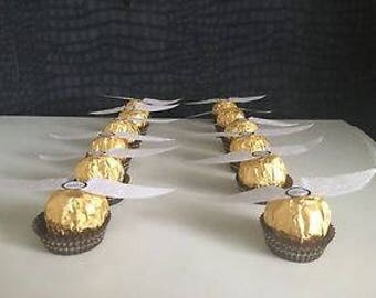 16 Golden Snitch Harry Potter Inspired Ferrero Rocher Wedding Favour