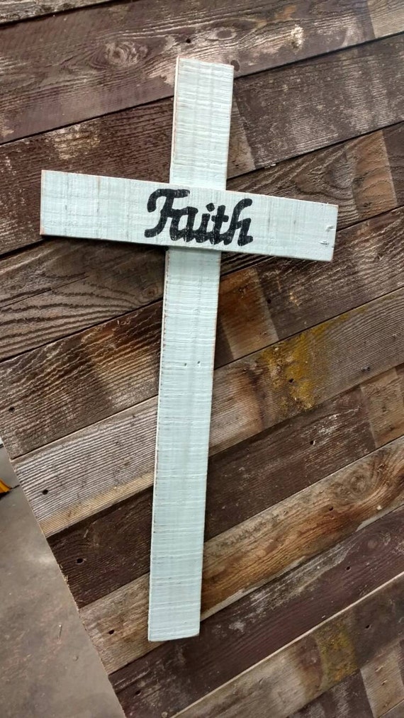 Pallet wood cross wall art Pallet wall art Light blue