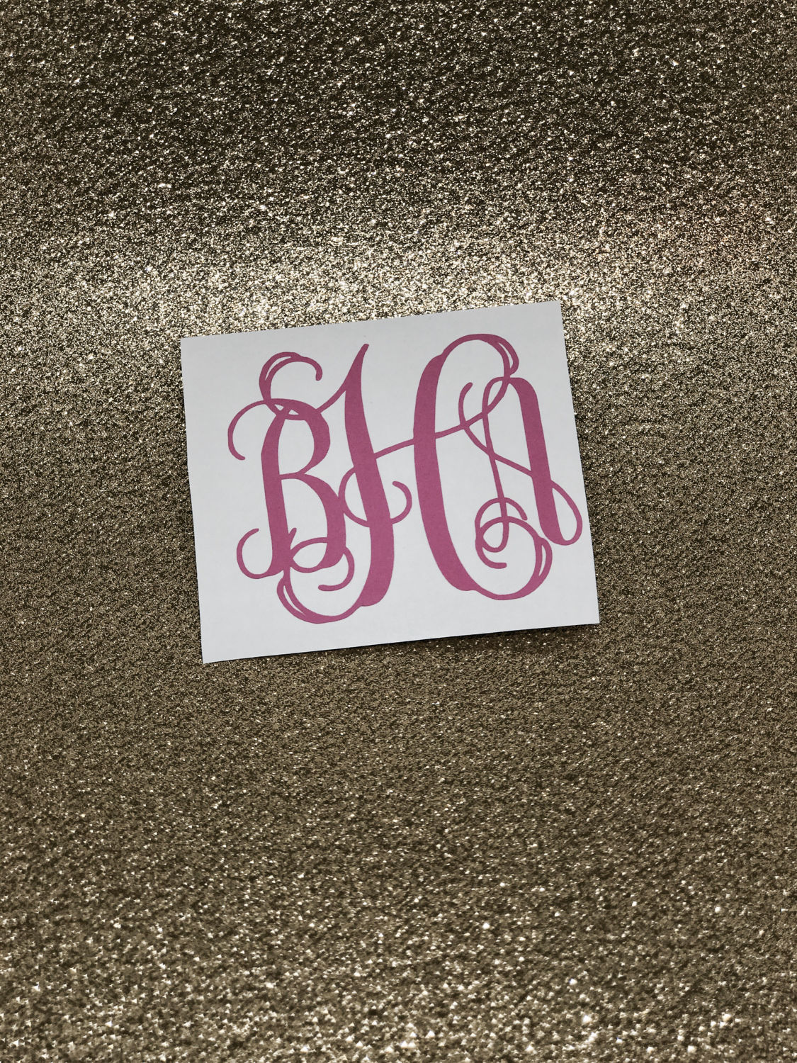 Monogram Vinyl Decal Monogram Vinyl Sticker Monogram