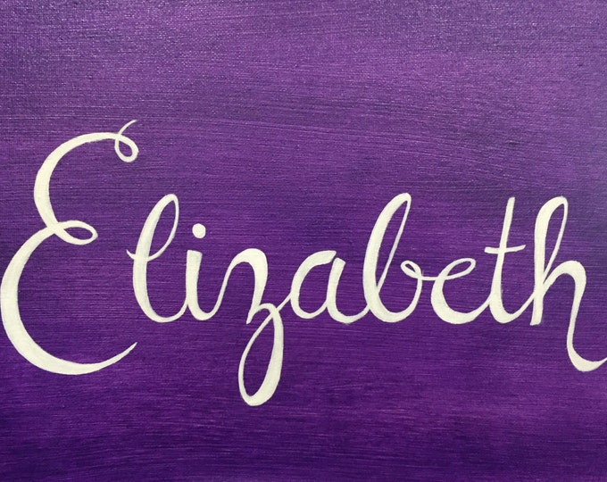 Personalized Hand-painted Name Canvas