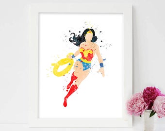 Wonder Woman Wall Art wonder woman art | etsy Wonder Woman Wall Art wonder woman art | etsy