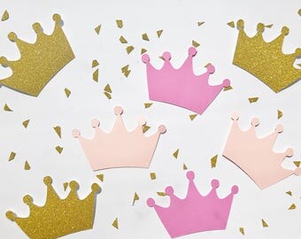 15 Large 3 inch Crown Die Cuts - Crown Cut Outs