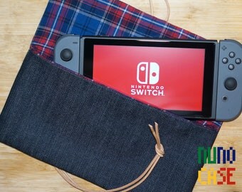 Raw Denim & Leather Nintendo Switch Case