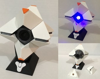 CUSTOMIZABLE Destiny Ghost w/ Magnets and LED (3D Printed)