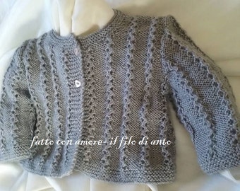 Wool cardigan sweater for neoanta