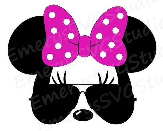 SVG DXF File for Minnie with Aviator Sunglasses