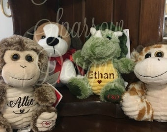 Custom Personalized Stuffed Animals, Plushies, Gifts, all occasion, Puppy, Birthday, Easter, Valentines, Christmas