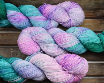 SECONDS - Sock Yarn - "Fae Lands" - Merino / Nylon - Hand Dyed - 100g