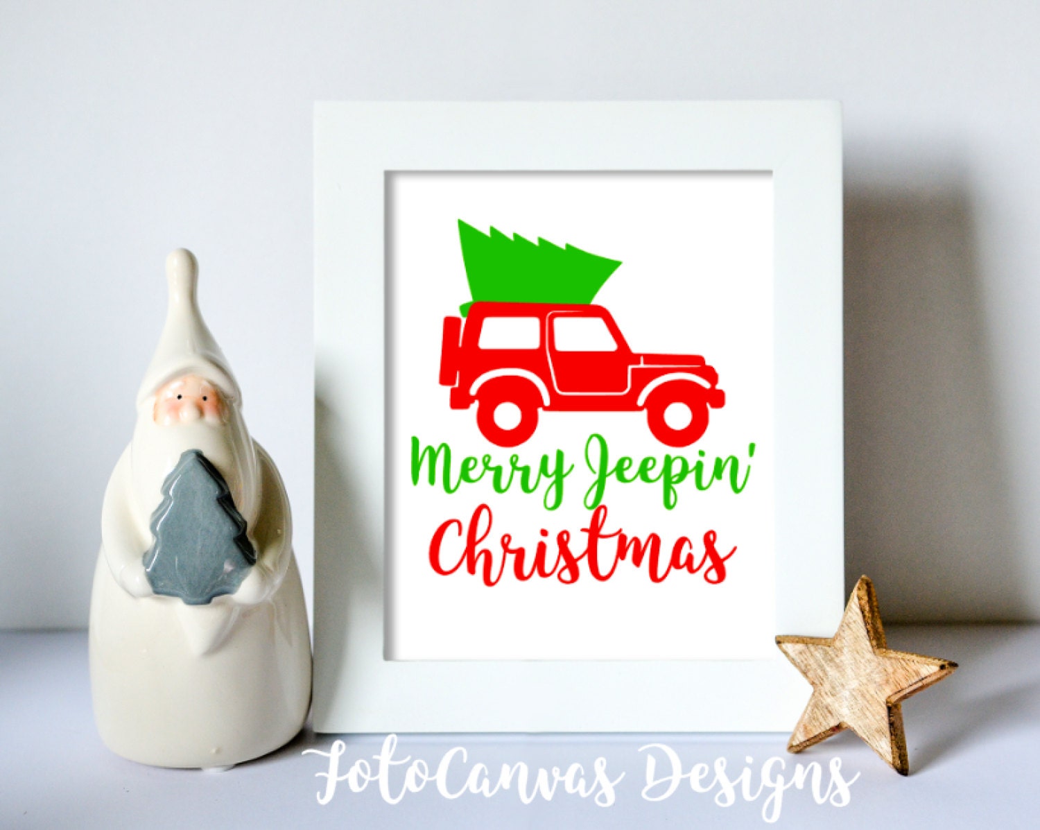 Download SALEMerry Jeepin Christmas SVG Jeep Christmas Silhouette