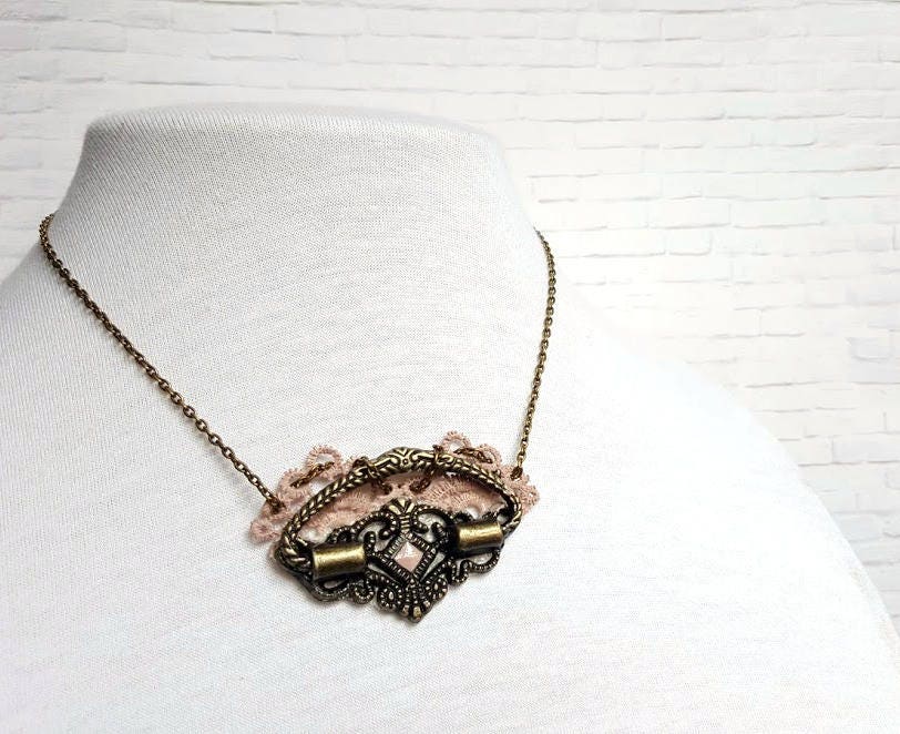 13th Anniversary Lace Necklace Painted Lace Drawer Handles